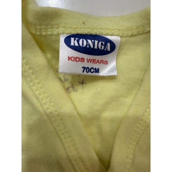 Koniga Kids Wears Vest 70CM 6-9 Mos Yellow Cute Cat Print VINTAGE Baby - Picture 2 of 5